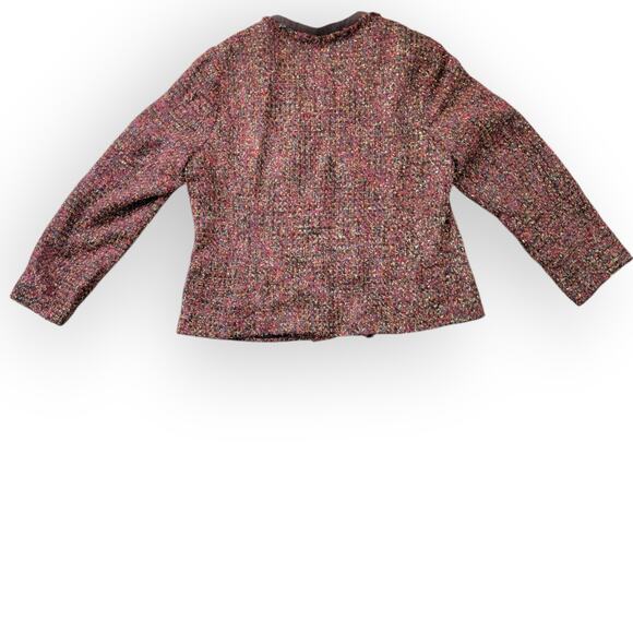 Chico's Rainbow Shine Vikey Wool Blend Multicolor Blazer Jacket Women Sz 2 / L - Picture 7 of 16